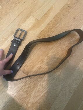 Black / Brown Reversible Men’s Belt with Silver Buckle